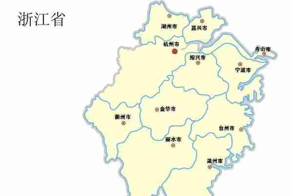 浙江省拥有2个新一线，4个二线城市，2个三线城市，3个四线城市