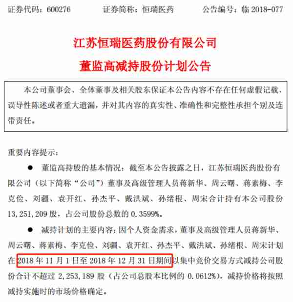 瑞恒医药提前发布年报，到底有何用意？