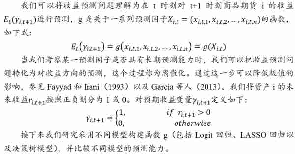 基于非线性模型预测商品期货收益